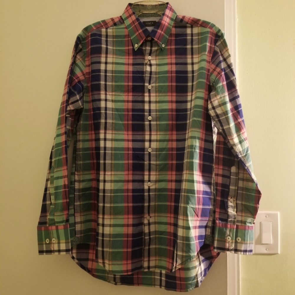 Lincs DC & Co  men's plaid shirt size M